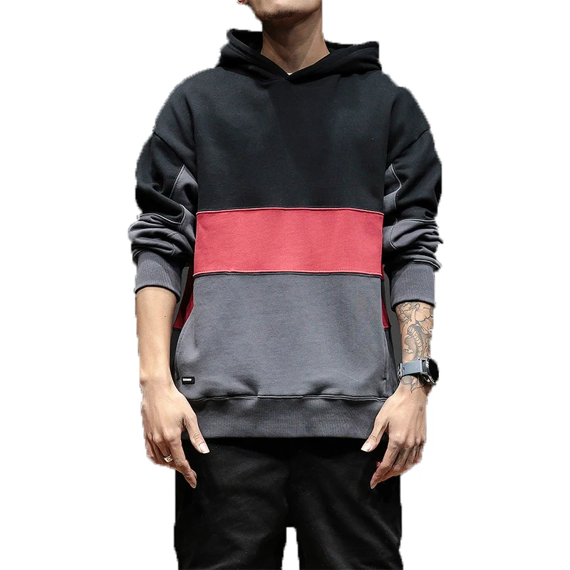 

Fashion Men Hoodies Brand Solid color Batwing Sleeve Sweatshirts Men Hip Hop Streetwear hooded Pullover Men Sweatshirt harajuku