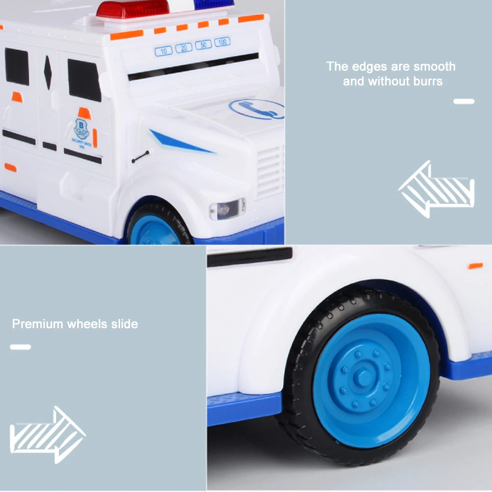 Творческий денежных грузовик броневик дизайн денежных прокатки автоматически денежный ящик монеты свинья-копилка для Пазлы для детей