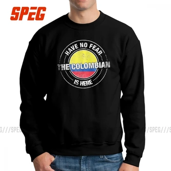 

Have No Fear The Colombian Is Here Colombia Men's Pullover 100% Cotton Novelty Sweatshirt Crewneck Clothing Printed Hoodies
