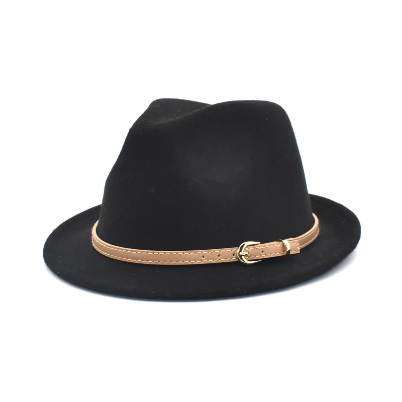wool fedora NEW Jazz Hats Autumn Winter Felt Fedoras Hat For Male Bowler Hats Gentleman Trilby Panama Hat brown fedora hat