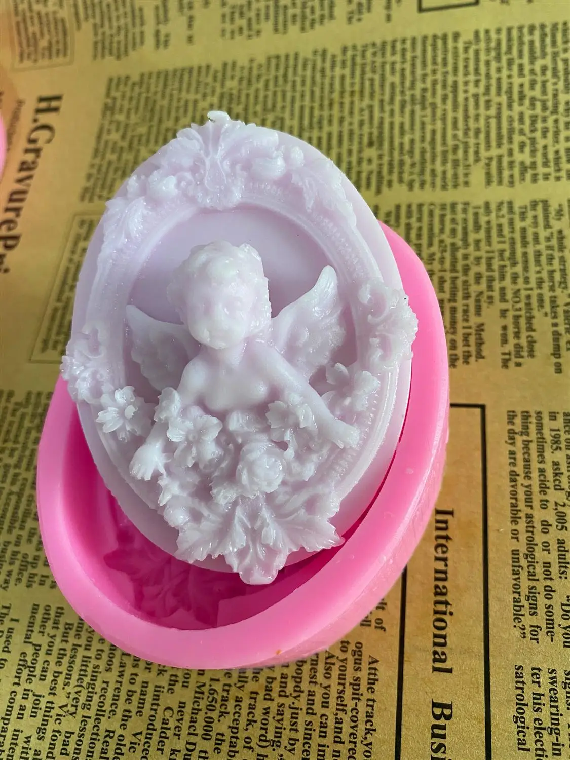 New Flower Angel DIY Soap Silicone Mold 3D Craft Fairy Polymer Clay Candle Soap Moulds Chocolate Fondant Cake Decorating Tools