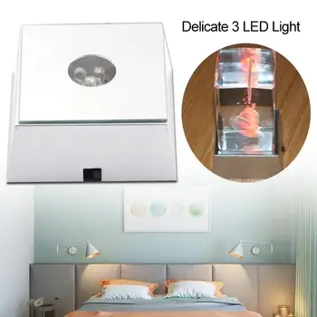 

Colorful Lamp Base Square Light Up Display Indoor Light Base Crystal LED Exhibition Gift Decoration Home Stand Hall Ornament