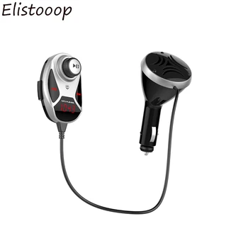 

Elistooop Bluetooth FM Transmitter Car Kit MP3 Music Player Wireless Audio Receiver Handsfree Phone Calling Dual USB Car Charger