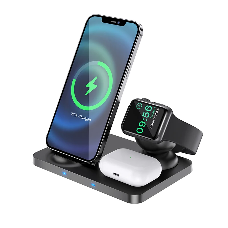 Hoco CW33 3 in 1 Wireless Charger 15W Fast Charging Station description image 3