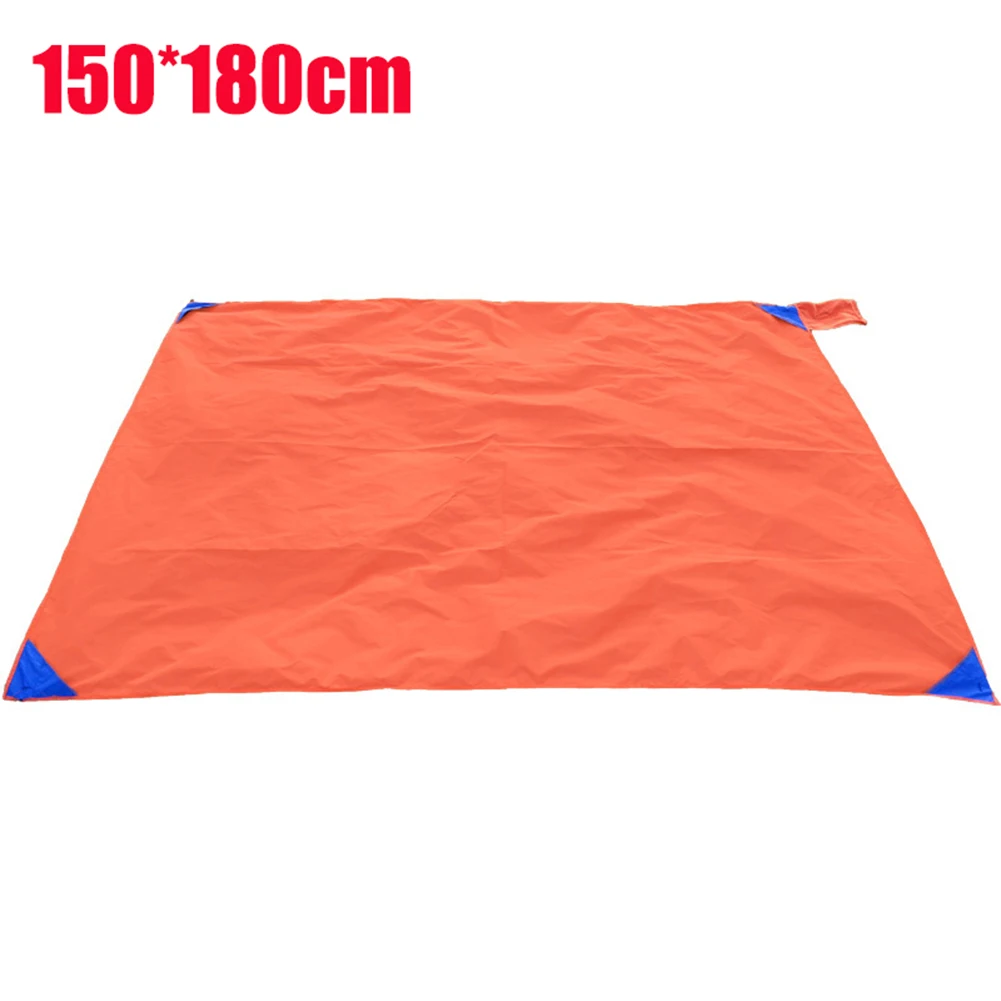 orange 150cmx180cm Высокое качество, водонепроницаемое пляжное одеяло, складной коврик для кемпинга, пикника, дорожный мини-коврик с карманами G66 - Цвет: orange 150cmx180cm