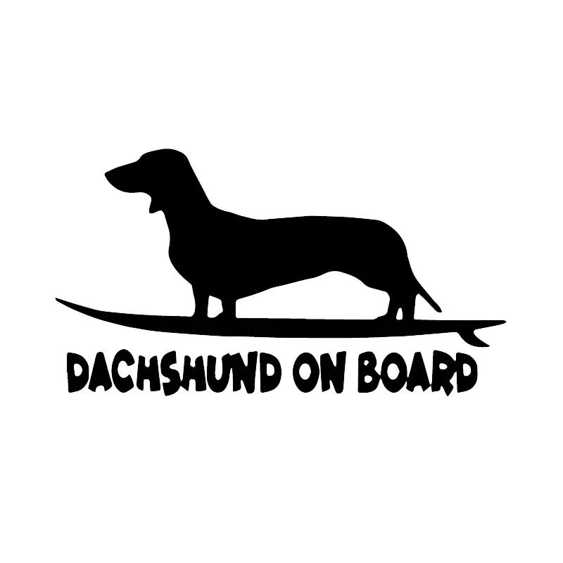 

Funny Dog Dachshund on Board Car Sticker Automobiles Motorcycles Exterior Accessories Vinyl Decal,16cm*8.8cm