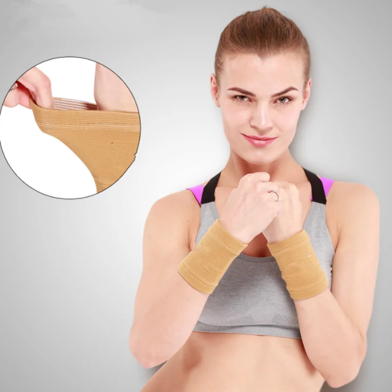 1 пара спортивный браслет Скоба для запястья Sweatband Guard спорта тенниса Сквош бадминтон тренажерный зал рука защитный напульсник