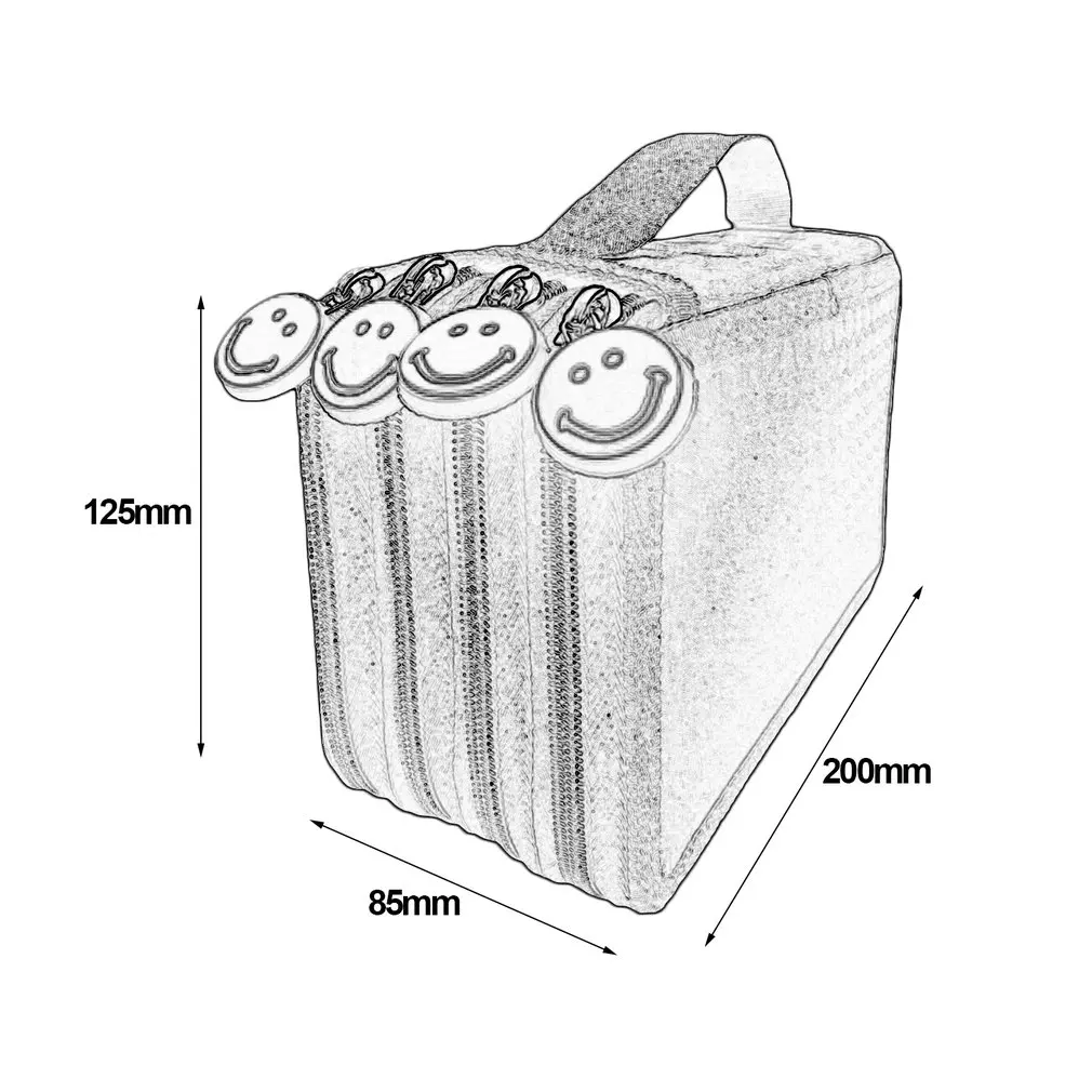 Zipper Pencil Bag Drawing Sketching Pen Storage