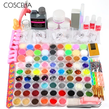 

COSCELIA US Warehouse Acrylic Powder Nail Kit All For Manicure Set Tools For Nail Art Manicure Tools Set Kits Nails