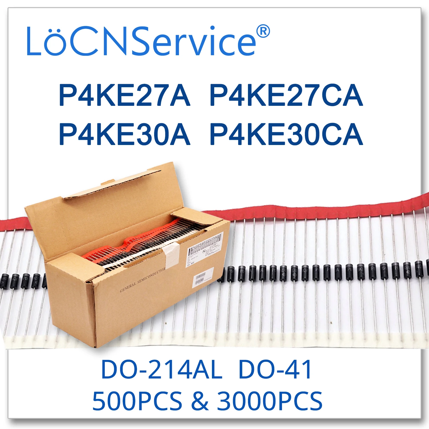 ТЕЛЕВИЗОРЫ LoCNService DO-41 P4KE27 P4KE27A P4KE27CA P4KE30 P4KE30A P4KE30CA 500 шт. 3000 UNI BI DIP высокого качества