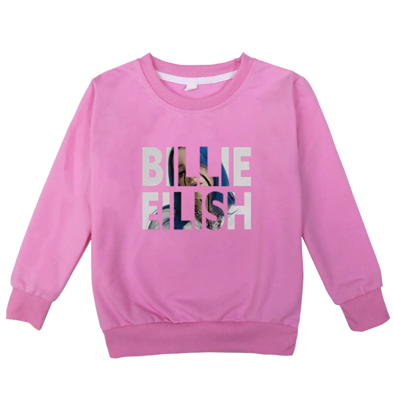 kids hoodies 9 Billie Eilish/футболки для детей; осенне-зимняя одежда с капюшоном; детские толстовки для маленьких девочек; толстовки с капюшоном и длинными рукавами для девочек - Цвет: kids hoodies 9