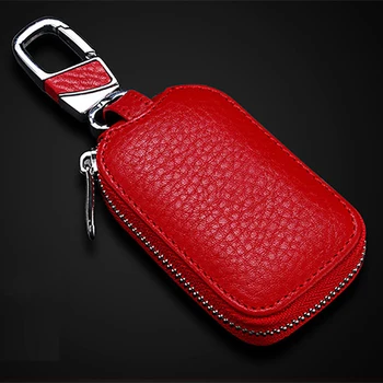 

Holder Key Chain Cover Leather Universal Professional Replacement Smart Remote Red
