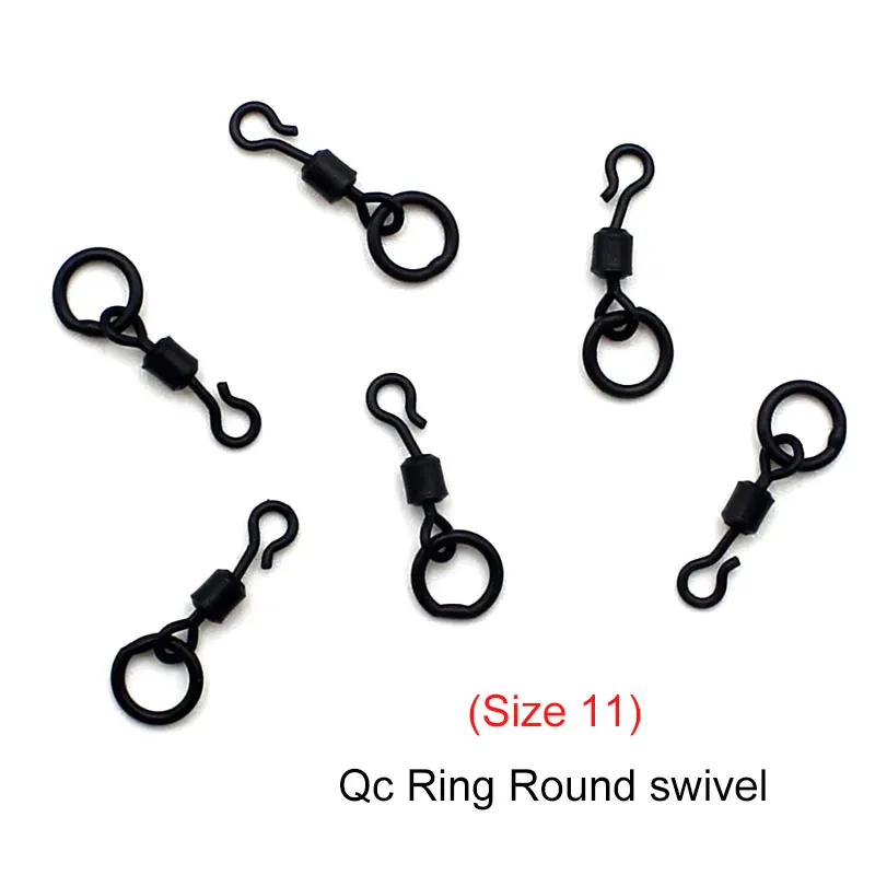 20PCS Karpfen Angeln Zubehör Swivel Boilies Karpfen Angeln Rig, Der Karpfen Haar Rig Ring Grob Angeln Köder Terminal Tackle – Detail 4