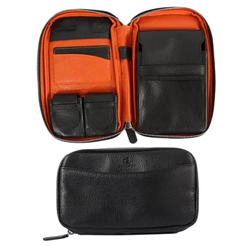 

Galiner Genuine Leather Cigar Humidor Case Travel Cigar Case Portable Humidor Bag Cigar Box Fit 5 Cigars Gift
