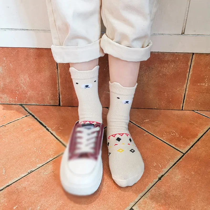 5 пар/компл. для девочек и мальчиков детские носки на осень и зима Повседневное с любимыми персонажами из мультфильмов дышащие хлопковые носки теплые детские носки