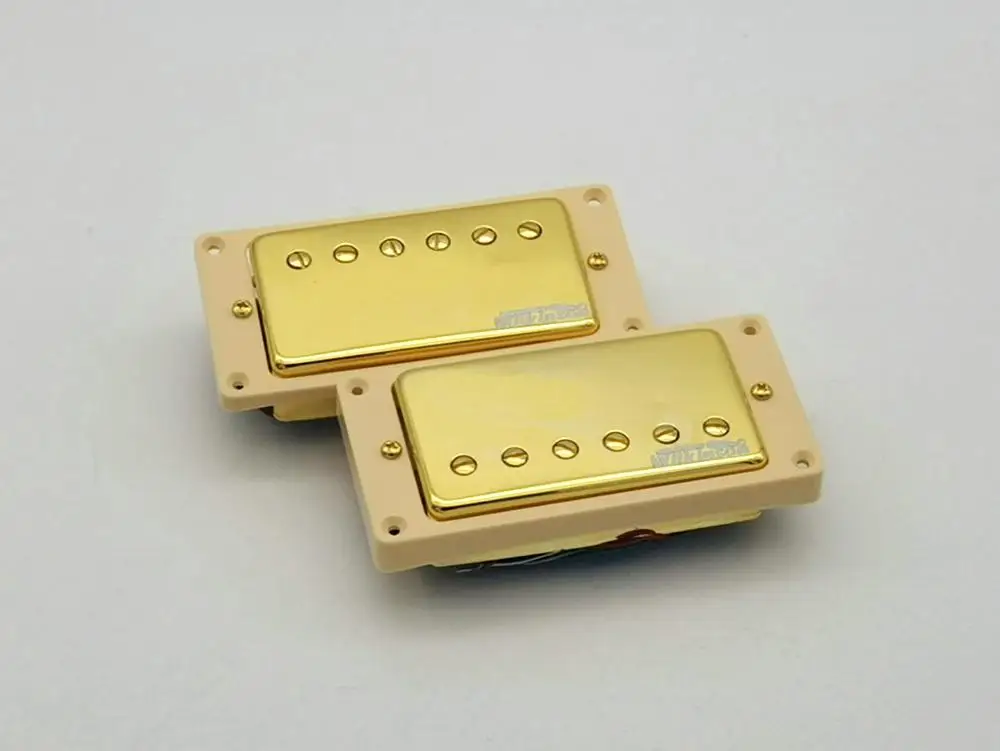 Гитарные звукосниматели, оригинальные звукосниматели Wilkinson Alnico V Humbucker, звукосниматели с одной катушкой, металлические звукосниматели rock, сделанные в Корее - Цвет: WVC Gold set