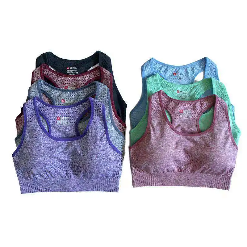 

7 Colors Woman Vital Seamless Yoga Bra Raceback Sports Bra With Removable Pads Brassiere Sport Fitness Tank Top Running Bra Tops