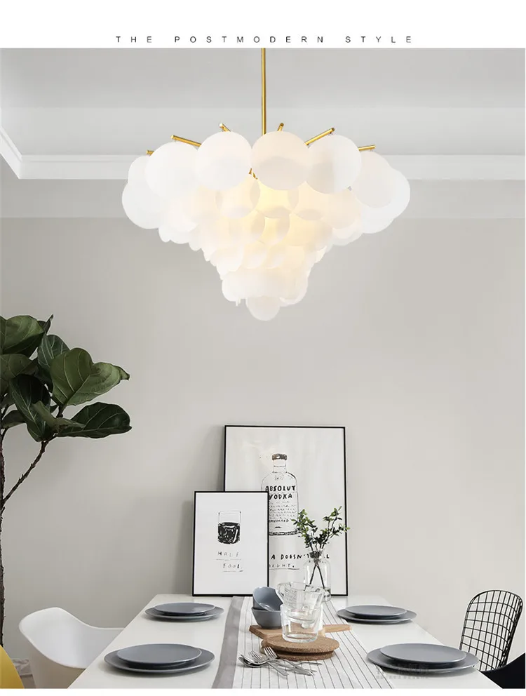 

Post-modern Living Room Chandelier Scandinavian Minimalist Creative L Energy Saving LED Warm Bedroom Art Bar Counter Restaurant