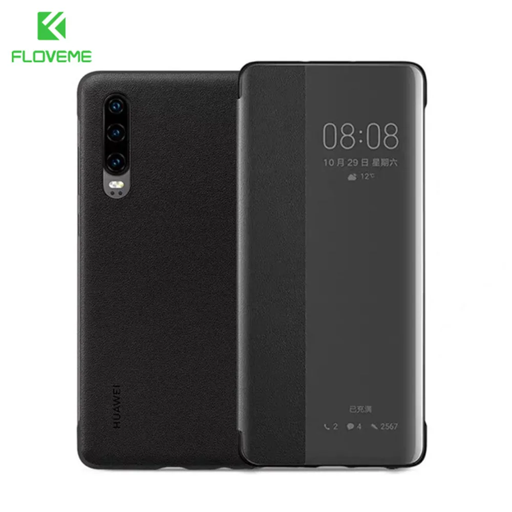 FLOVEME флип чехол с окошком для huawei P10 P20 P30 Pro Роскошный кожаный mate 9 10 20 30 Чехол