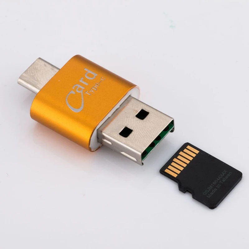 Металлический SD кард-ридер type C USB Многофункциональный OTG адаптер для чтения карт памяти для ноутбука Настольный ПК телефон