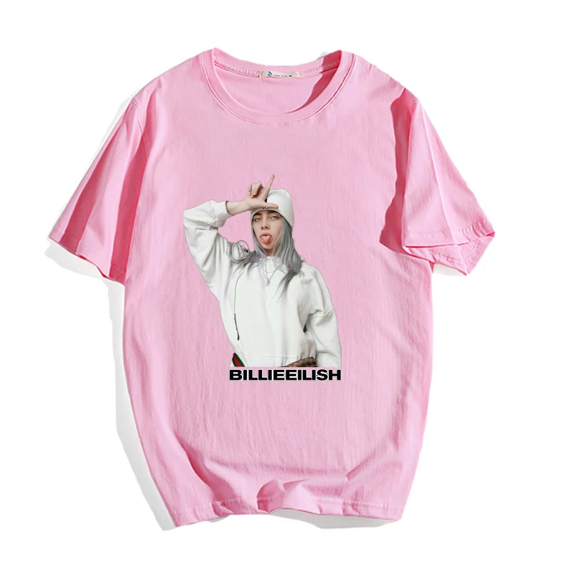 Крутая футболка унисекс, Повседневная футболка Billie Eilish, летние модные хлопковые футболки для подростков, Harajuku, футболки с короткими рукавами