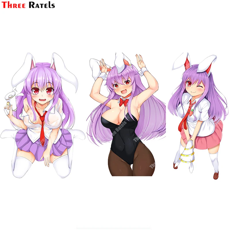 Three Ratels A750 Райзен Udongein Inaba Touhou милые Мультяшные наклейки для шлема мотоцикла