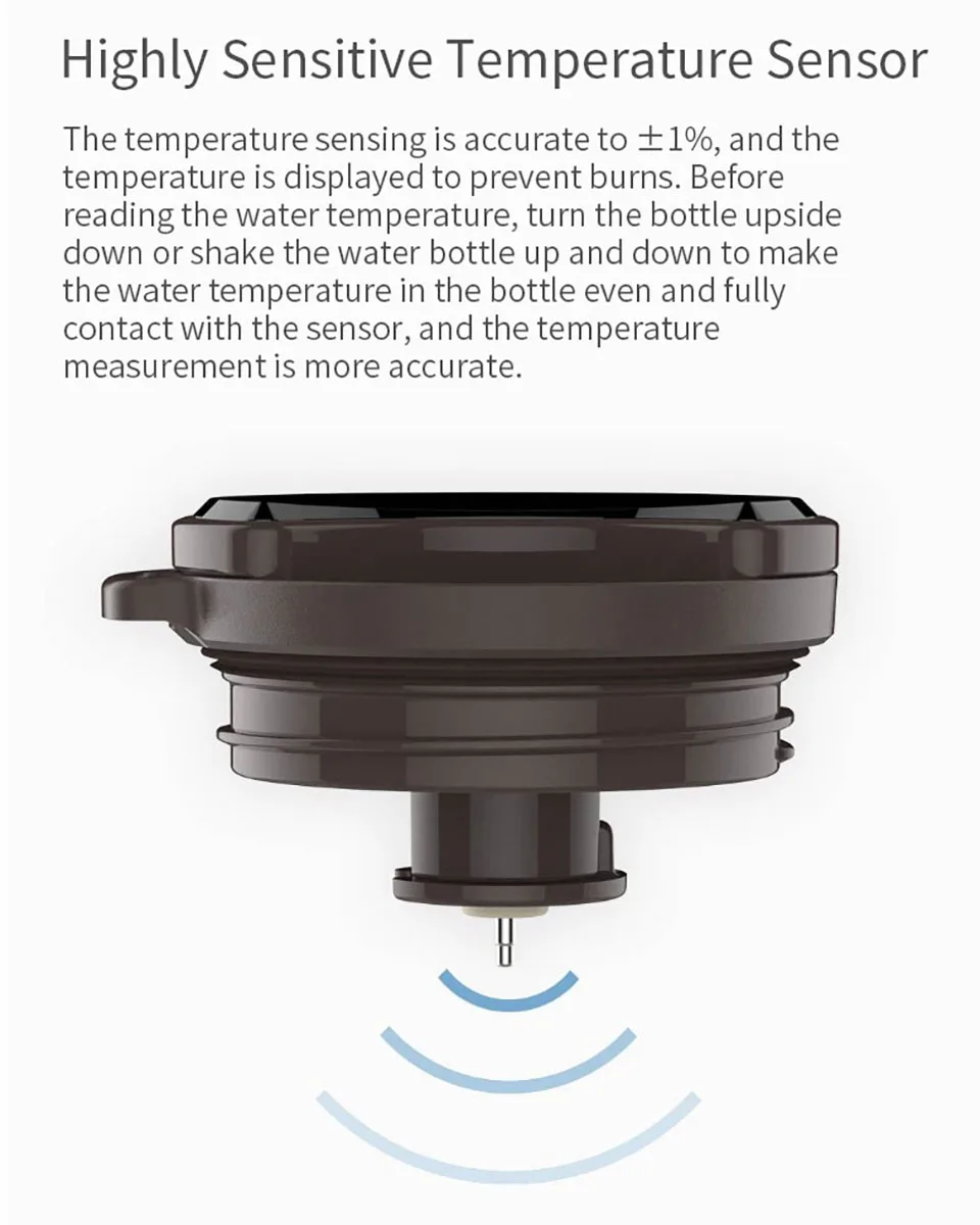 Original Xiaomi Mijia Kiss Kiss Fish Stainless Steel Thermal Vacuum Water Bottle Sensitive Temperature Sensor with Coffee Brewer (5)