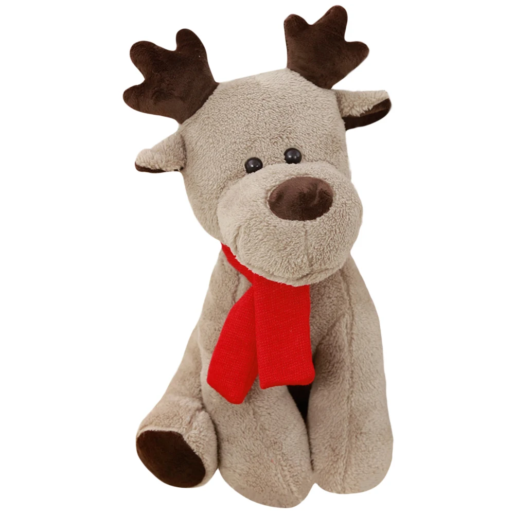 Симпатичный шарф плюшевый олень набивная Мягкая кукла детская игрушка декор для домашнего дивана Рождественский подарок развлекательный для детей идеальный подарок Рождество