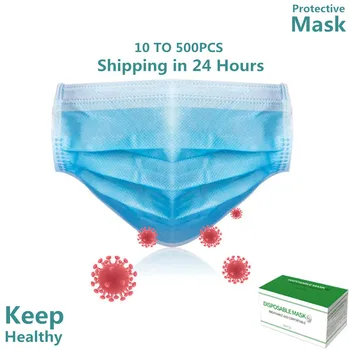 

Anti Dust Pollution Face Mask Bacteria Proof Disposable Protective Mask 3 Layer Meltblown Nonwoven Face Masks Safety Mouth Mask