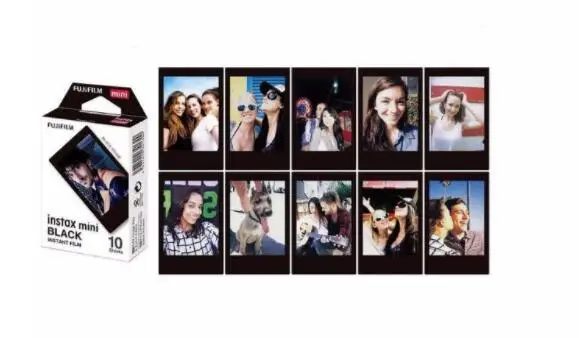 1 упаковка Minion Banana Fujifilm Instax Mini пленка для Mini 8 7s 7 50s 50i 90 25 dw Share SP-1 Polaroid мгновенная фотокамера - Цвет: black