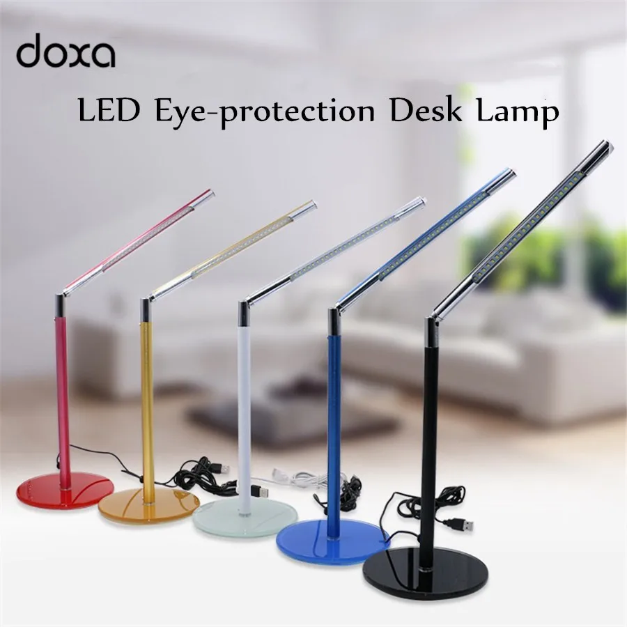 

LED Desk Lamp Arbitrarily Bending USB Stick Light With Push Switch GY120 For Reading Writing Eye protection Modern LED Desk Lamp