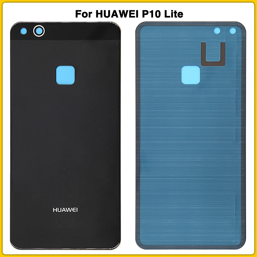 

10PCS new P10Lite Rear Housing Case Glass For HUAWEI P10 Lite 5.2'' Battery Back Cover Door Rear Cover With Adhesive Sticker