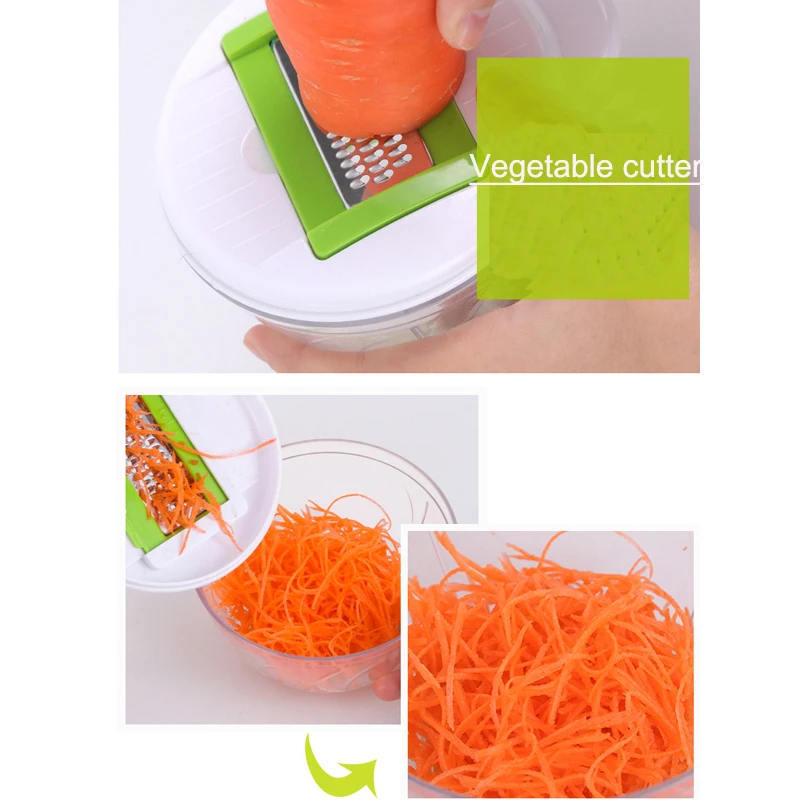 

Carrot Potato Grater Manual Onion Cutter Easy Food Chopper Slicers Kitchen Gadget Multi-function Vegetable Slicer Manual