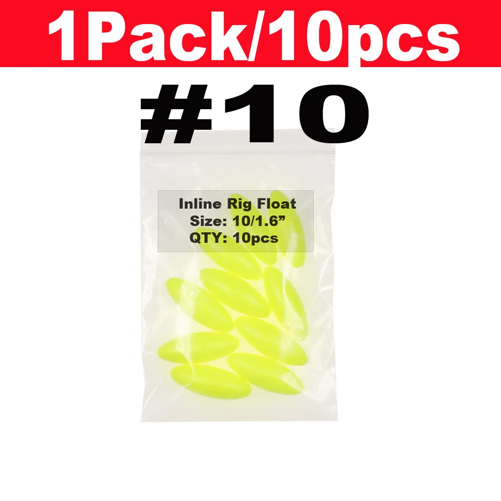 10pcs yellow size 10 Bimoo 10 шт./лот для ловли сома Риг поплавок для Помпано Whitings Corvina Snappers аксессуары для снаряжения Красный Зеленый Желтый Оранжевый - Цвет: 10pcs yellow size 10
