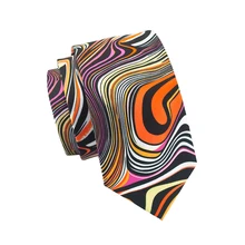 Barry.Wang оранжевый геометрический принт галстук для мужчин свадебный подарок 8,5 см широкий Модный дизайнерский мужской галстук Галстук DH-1277