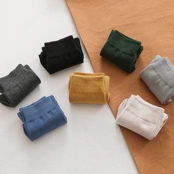 

Men's Socks Casual Business Socks For Men Cotton Brand Solid Color Elastic Socks Quick Drying Mid Tube Sock 1 Pairs