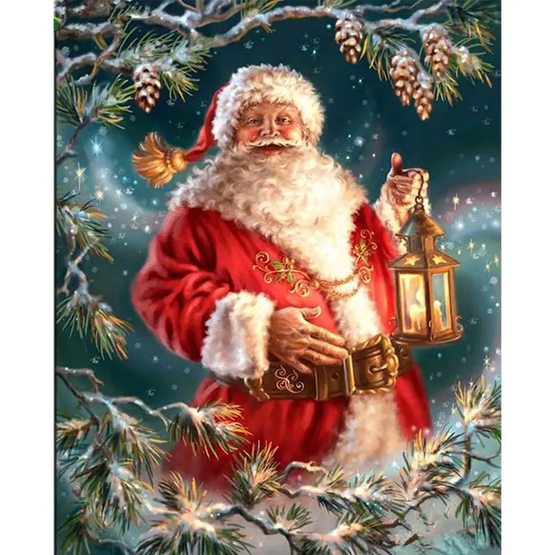 

Santa Claus 5D Special Shaped Diamond Painting Embroidery Needlework Rhinestone Crystal Cross Craft Stitch Kit 634E