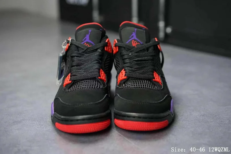 Новинка,, Jordan 4, Ретро стиль, мужская обувь, Баскетбольная обувь, кроссовки, синий, черный цвета, AJ4, спортивная обувь, 308497-140