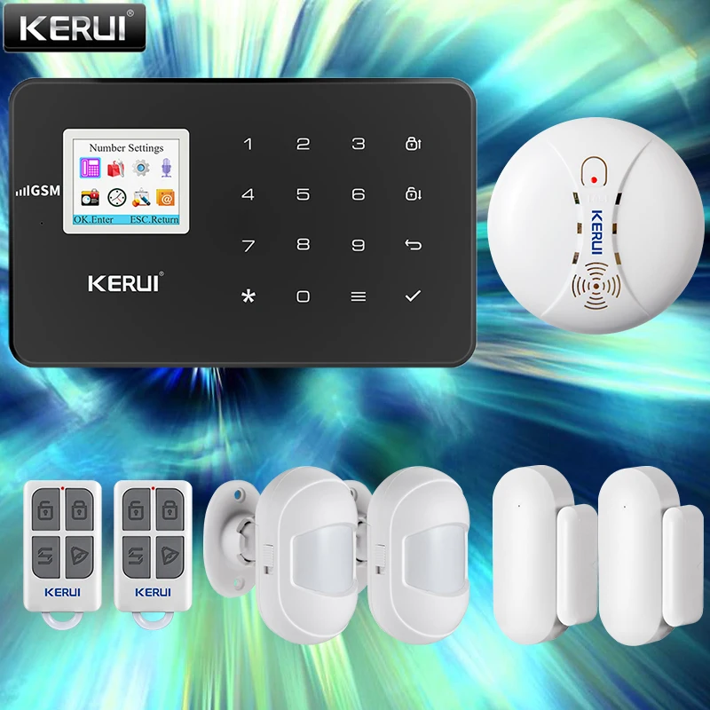 US $23.11 KERUI Home Security Alarm System APP Control SMS Motion Detector Sensor Door Sensor Burglar Signal Device Wireless GSM Smart Kit