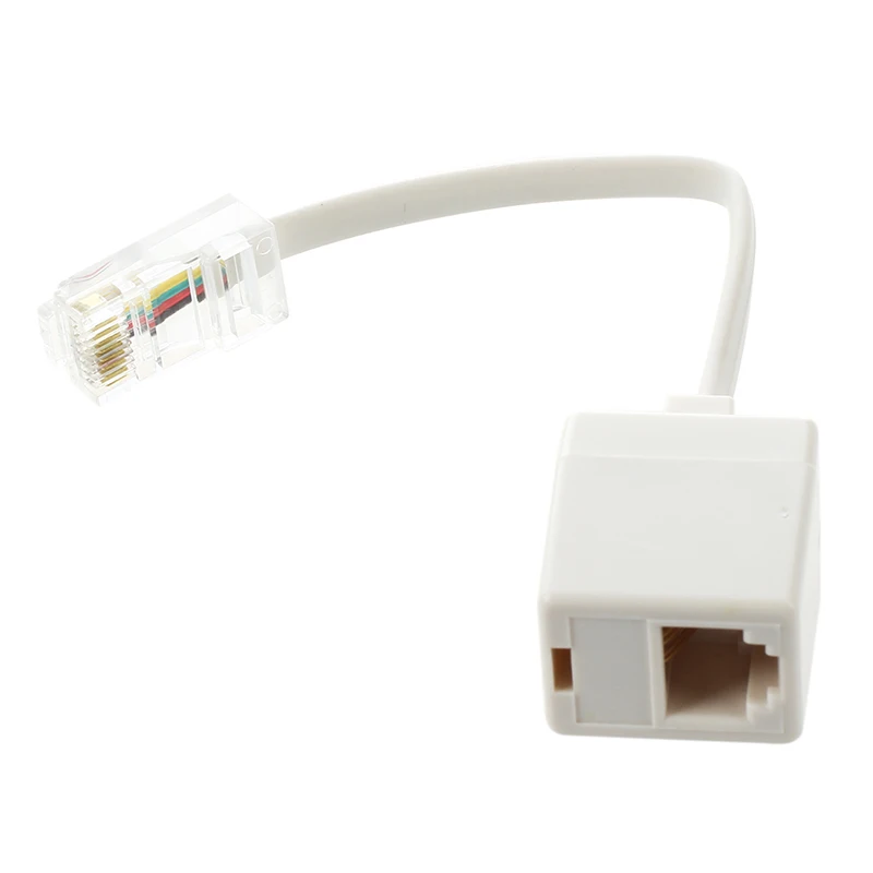 Мужского и женского пола 4 Pin RJ11 штекер телефонный адаптер кабель