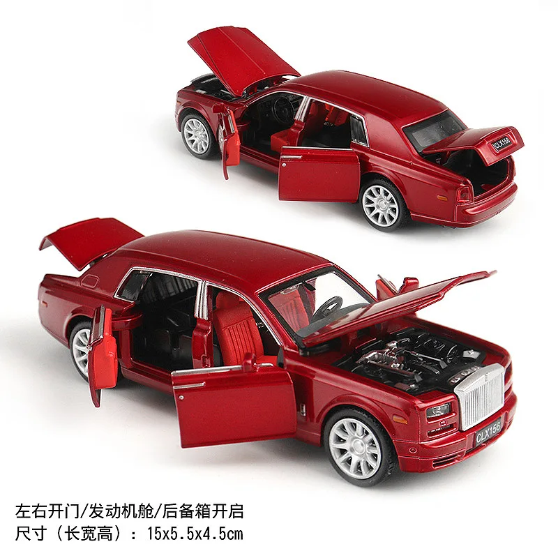 53156R no box 1:32 высокое моделирование всемирно известный автомобиль ролл ройц звук и свет оттяните назад модель автомобиля 6 можно открыть детские игрушки - Цвет: 53156R no box