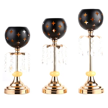 

1 Pcs Unique Design Crystal Candle Holders Candlesticks Candle Stand for Home Dining Room Wedding Table Centerpieces