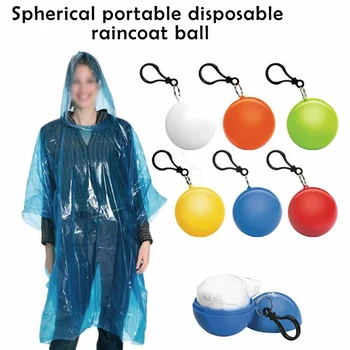 

Convenient Portable Ponchos for Adults Disposable Extra Thick Emergency Waterproof Raincoat Colorful Poncho with Hook