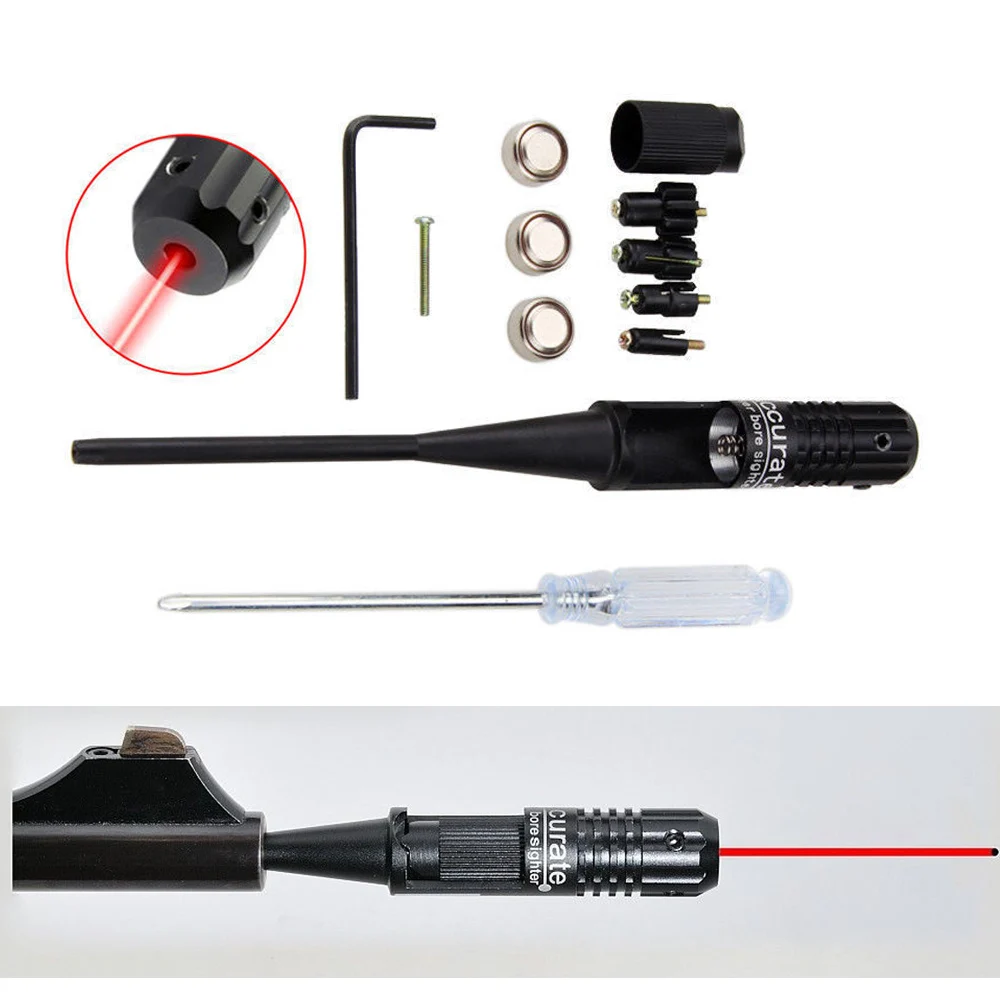Outdoor 650nm Hunting Riflescope Red Colimador Laser Bore Sight kit Rifle Scope 22 to 50 Caliber Boresighter Collimator VASTFIRE laser sight laser bore sight