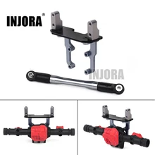 Base de servo de eixo metálico ninja, com haste de direção para eixo 1/10 rc crawler axial scx10 ii 90046 ar44