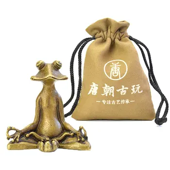 

Meditation Yoga Frog Statue Collectable Exquisite Small Statues Home Office Desktop Decoration Ornament Toy Gift