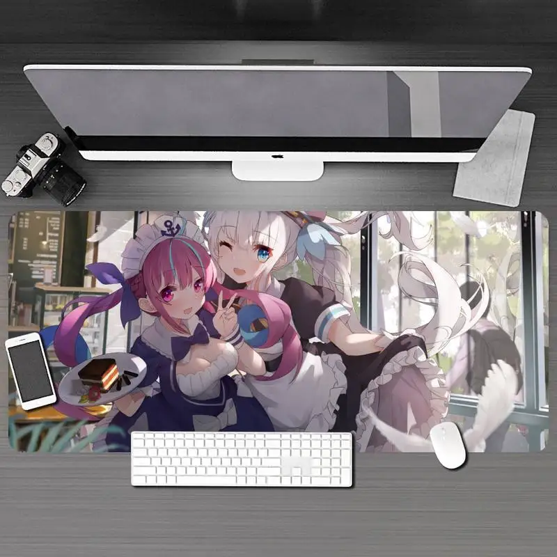 

Hololive kawaii cute anime Gaming Mice Mousepad Desk Table Protect Game Office Work Mouse Mat pad X XL Non-slip Laptop Cushion