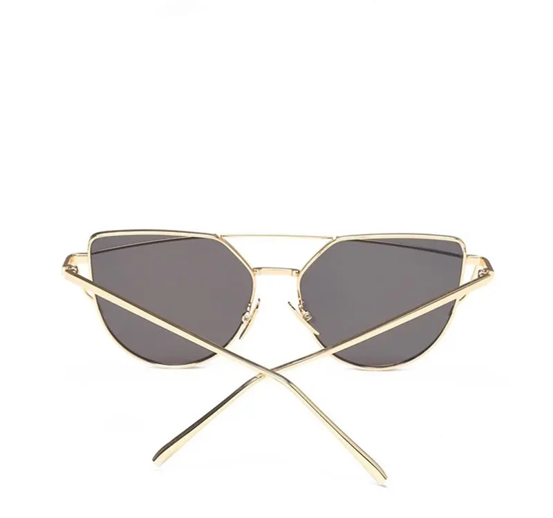 RBROVO, фирменный дизайн, кошачий глаз, солнцезащитные очки для женщин, Ретро стиль, металлические, отражающие очки для женщин, зеркальные, Ретро стиль, Oculos De Sol Gafas