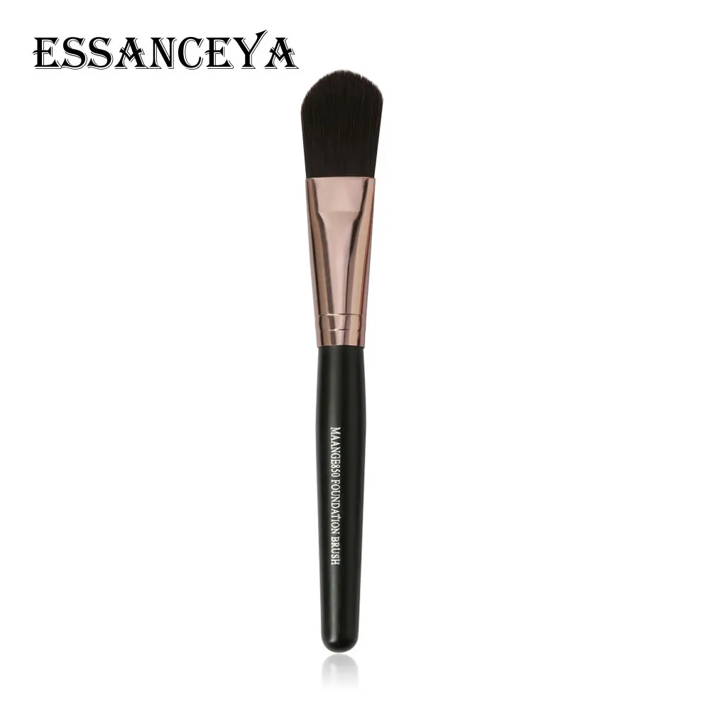 ESSANCEYA, нейлоновая Кисть для макияжа с наклонной головкой, контур для лица и щек, косметическая пудра, основа для нанесения румян, Угловая Кисть для макияжа, набор кистей для макияжа - Handle Color: 850-coffee