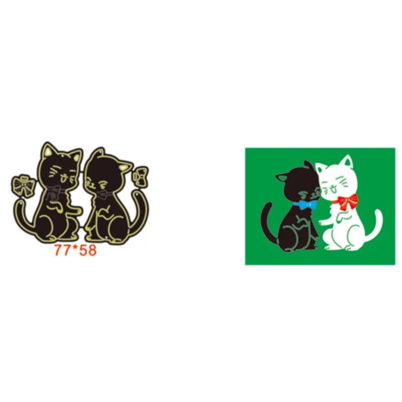 Cat Animals Scrapbook Metal Cutting Dies For Scrapbooking Stencils DIY Paper Album Cards Making Embossing Die Cuts Cut Cutter